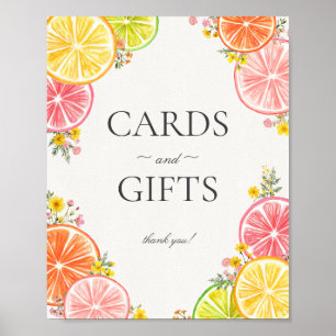 Citrus Floral Kleine Süsse Karten und Geschenke Ze Poster