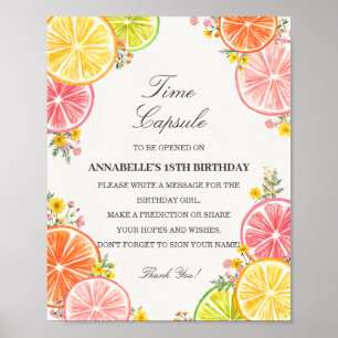 Citrus Floral Kleine Süsse Zeit Kapselspiel Poster