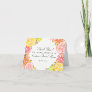 Citrus Floral Main Squeeze Brautparty Dankeskarte