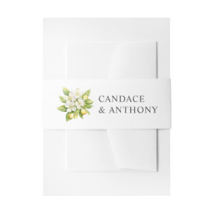 Citrus Floral Wedding Einladungsbanderole