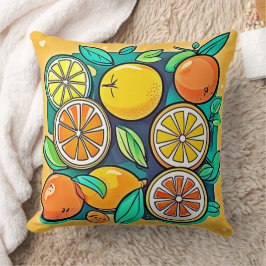 Citrus Fruit Art Design Kissen