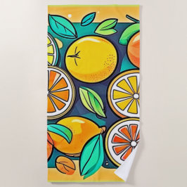 Citrus Fruit Art Design Strandtuch