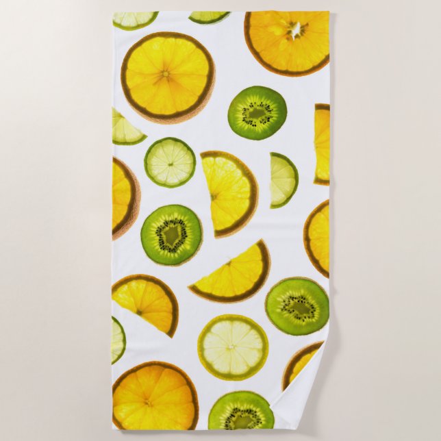 Citrus Fruit Beach Handtuch (Vorderseite)
