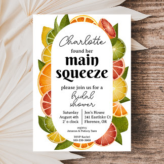 Citrus Fruit Bridal Dusche Einladung