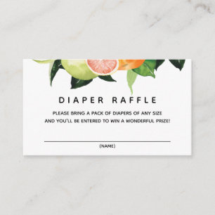 Citrus Fruit Diaper Umschließungskarte Begleitkarte