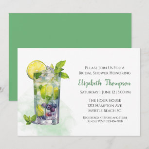 Citrus Fruit Drink Cocktail Brautparty Einladung