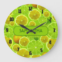 Citrus Fruit, Lemon & Lime Pattern - Personalized