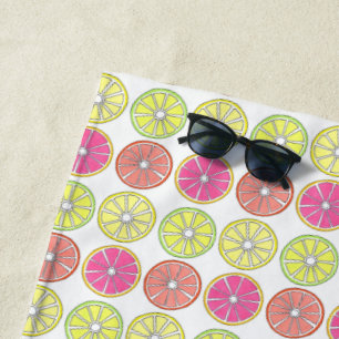 Citrus Fruit Lemon Limon Orange Grapefruit Print Strandtuch