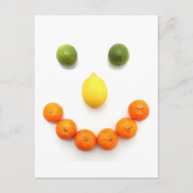 Citrus Fruit Smile Postkarte (Vorderseite)