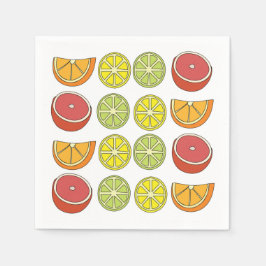 Citrus Fruit Summer Party Serviette