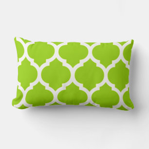 Citrus Green marokkanisches Gittermuster Lendenkissen