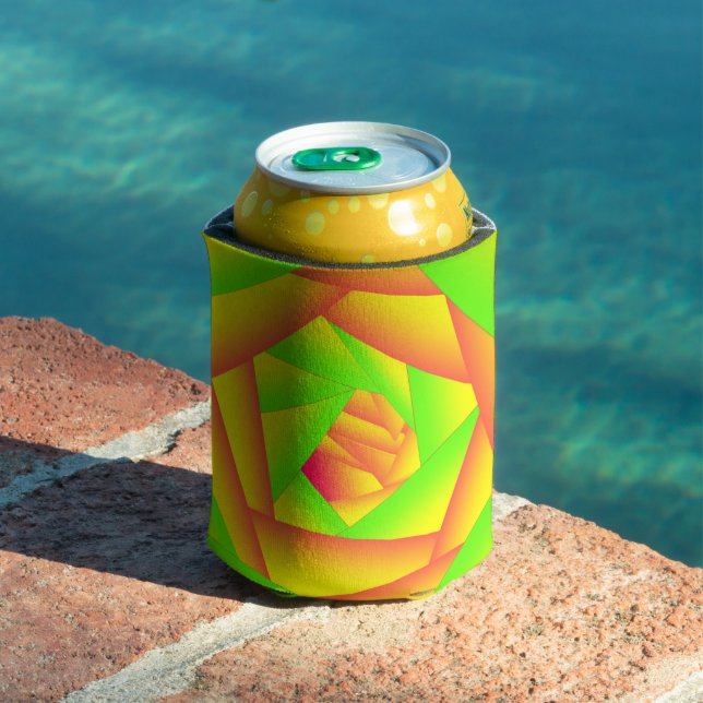 Citrus Green Orange Yellow Ombre Abstract Design Dosenkühler (In Situ Pool)