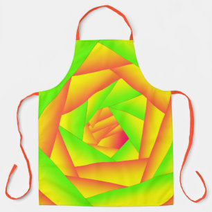Citrus Green Orange Yellow Ombre Abstract Design Schürze