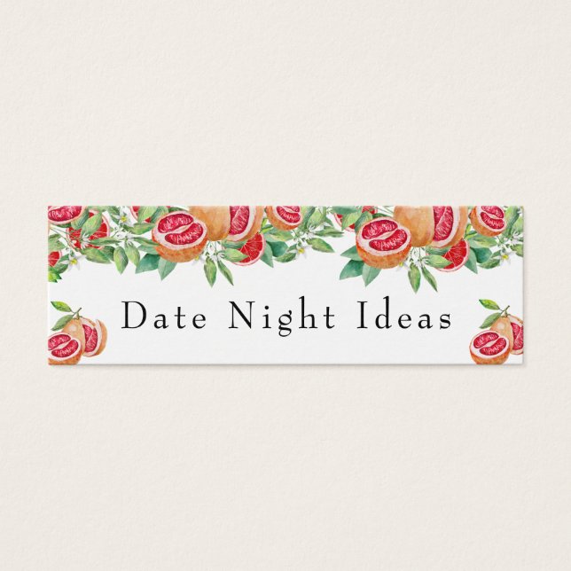 Citrus Greenery | Date Night Ideecards (Vorderseite)