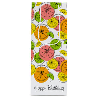 Citrus Happy Anniversaire cadeau sac vin