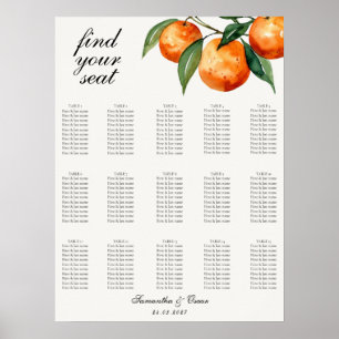 Citrus Hochzeit Mittelmeer Orange Poster
