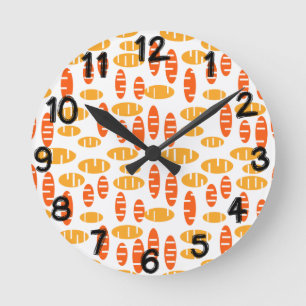 Citrus Holey Ovals Runde Wanduhr
