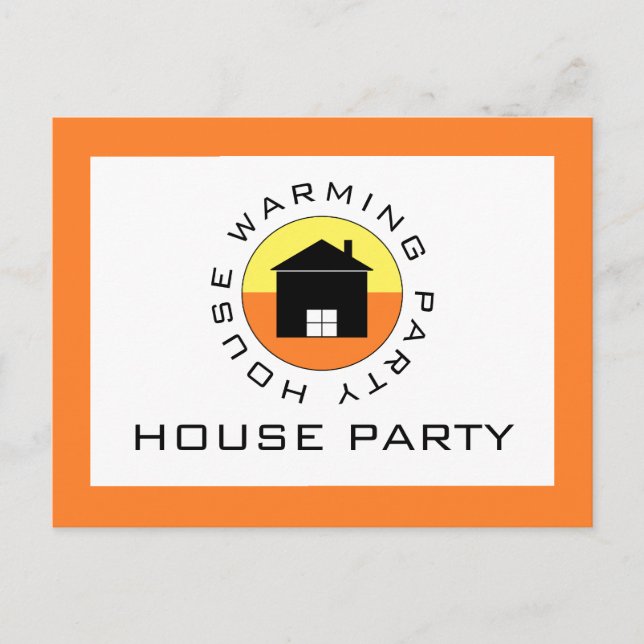 Citrus House-Logo, Party Einladung für den Hausbau (Vorderseite)