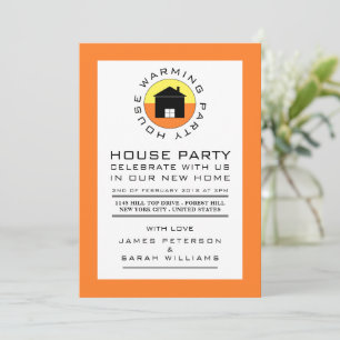 Citrus House Logo, Party für die Haushaltserwärmun Einladung