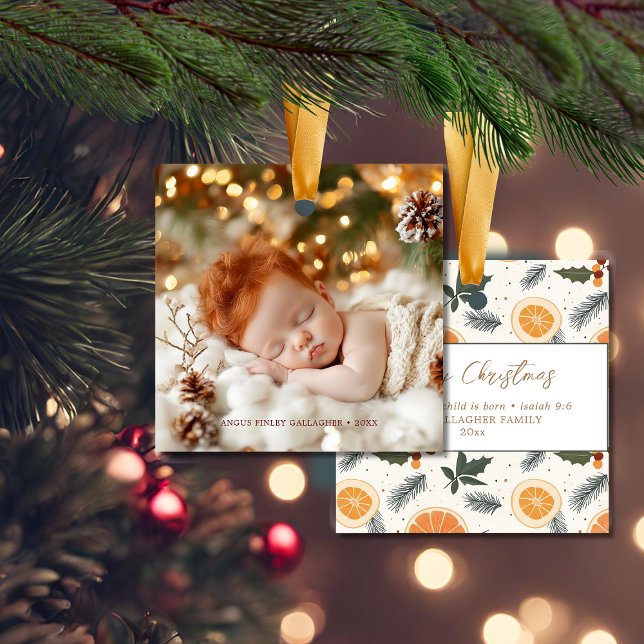 Citrus Hygge Merry Christmas Keramikornament (Von Creator hochgeladen)