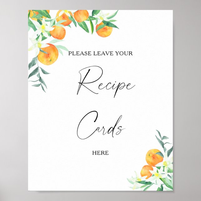 Citrus - Ihre Kochkarte hier Poster (Vorne)