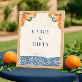 Citrus Italian Blue Tiles Cards Geschenke Schilder