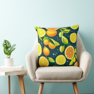 Citrus Kaleidoskop: Eine lebendige Medley Kissen