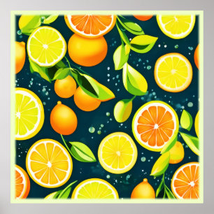 Citrus Kaleidoskop: Eine lebendige Medley Poster