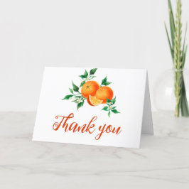Citrus Kleine Süsse auf dem Weg Orangen Babydusche Dankeskarte