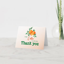 Citrus Kleine Süsse auf dem Weg Orangen Babydusche Dankeskarte