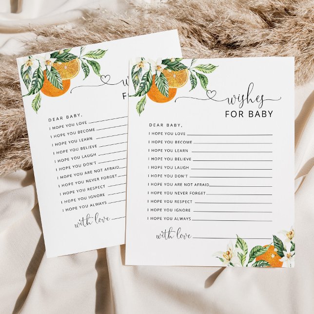 Citrus Kleine Süsse wünscht Babykarte (Von Creator hochgeladen)