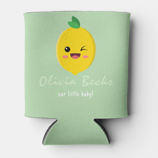Citrus Lemon Baby Shower Dosenkühler (Vorderseite)