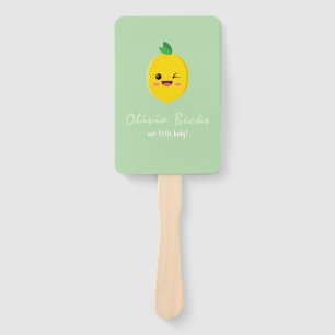 Citrus Lemon Baby Shower Fächer