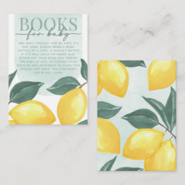 Citrus Lemon Buchanfrage für Babykarten Begleitkarte