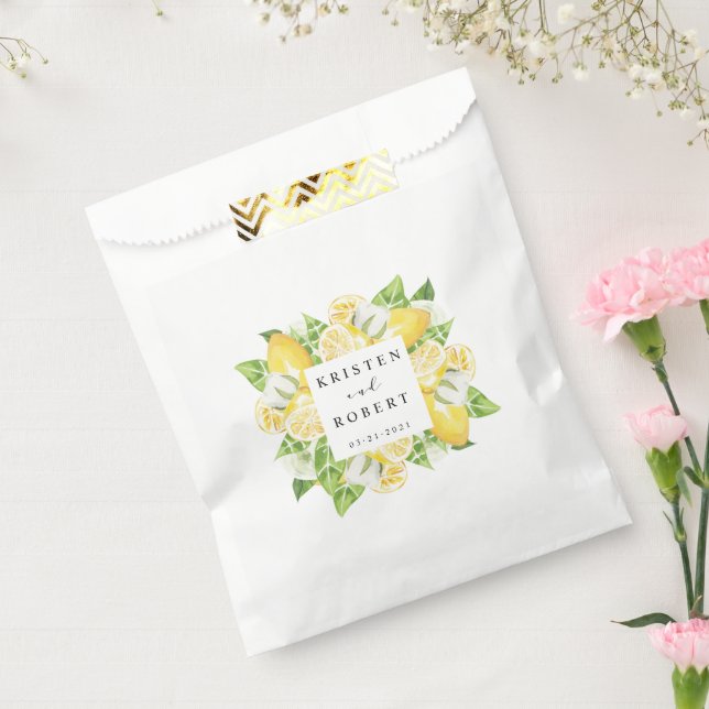 Citrus Lemon Garden Gastgeschenk Hochzeit Bag Geschenktütchen (Versiegelt)