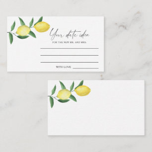 Citrus Lemon - Ideenaustausch Datum jar Begleitkarte