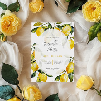 Citrus Lemon Italie Faire-part de mariage