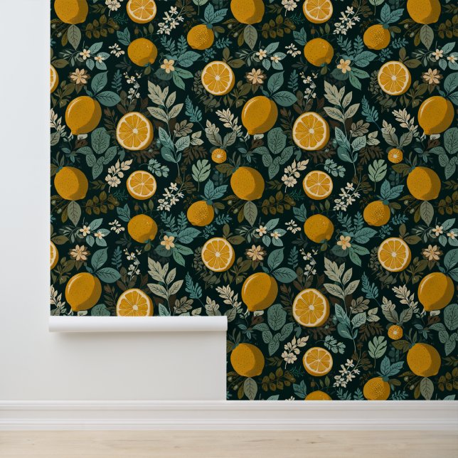 Citrus Lemon Kitchen Kinderzimmer William Morris M Tapete (Anwendung)