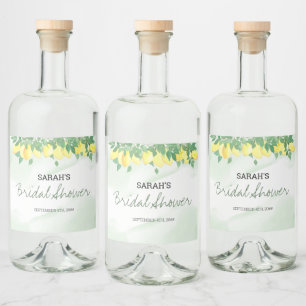 Citrus Lemon Lässiges Skript Personalisiert Alkoholflaschenetikett