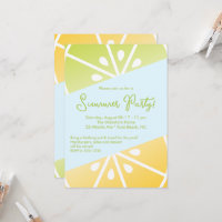Citrus Lemon Limon Yellow Blue Summer Party