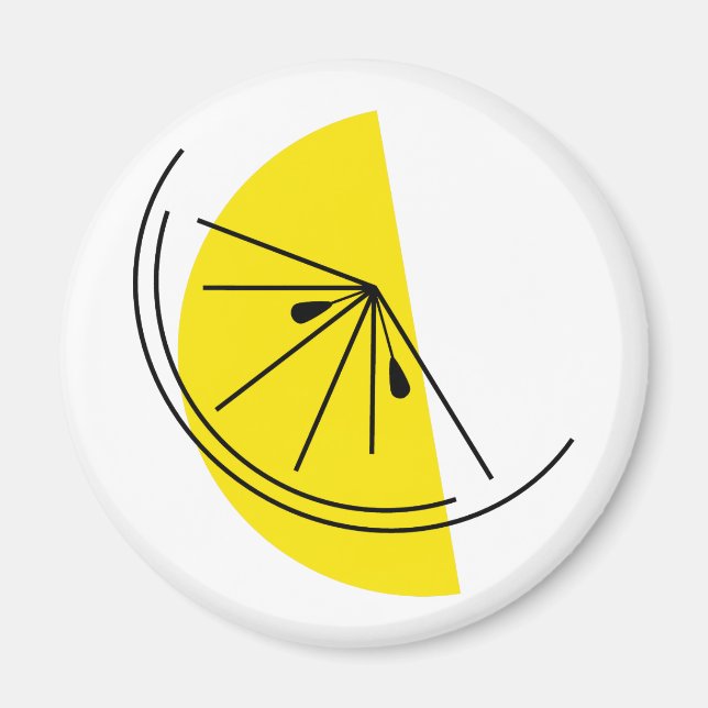 Citrus Lemon Magnet rund (Vorne)