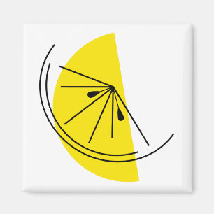 Citrus Lemon Magnetquadrat Magnet