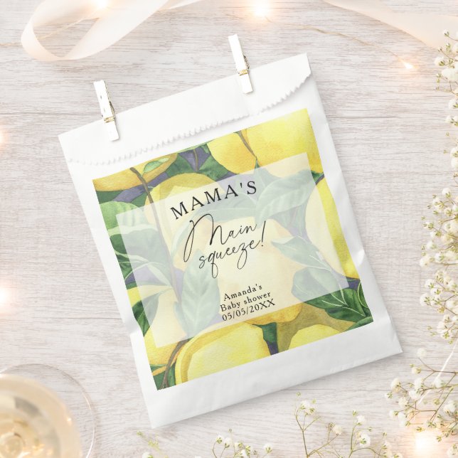 Citrus Lemon - Mama's wichtigste Babydusche Geschenktütchen (Ausgeschnitten)