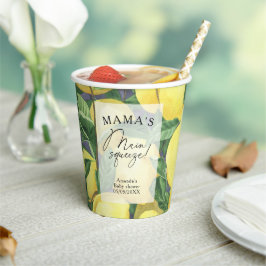 Citrus Lemon - Mama's wichtigste Babydusche Pappbecher