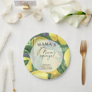 Citrus Lemon - Mama's wichtigste Babydusche Pappteller