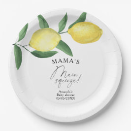 Citrus Lemon - Mama's wichtigste Babydusche Pappteller