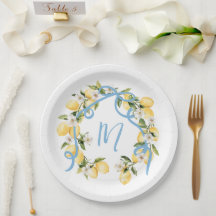 Citrus Lemon Monogram Brautparty