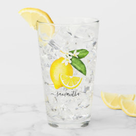 Citrus Lemon Monogram Glas