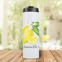 Citrus Lemon Monogram Thermosbecher