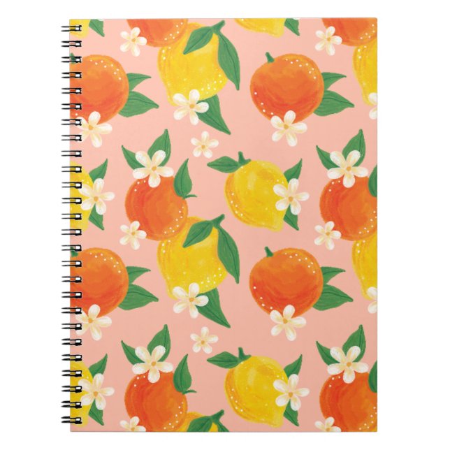 Citrus Lemon Orange Small Notebook Notizblock (Vorderseite)